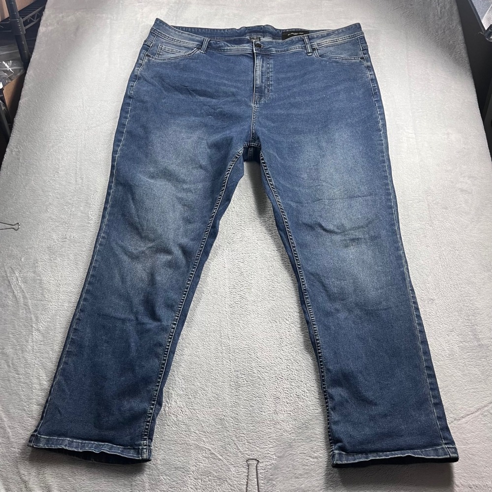 The Perfect Jean NYC Athletic Fit Men 46x32 Blue Denim Stretch Jeans JUXT3DCPT32